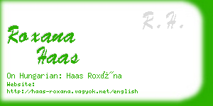 roxana haas business card